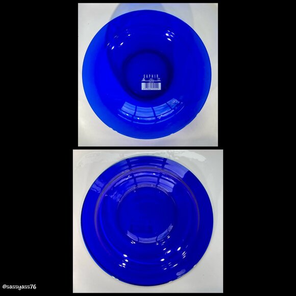 ⭐️HP⭐️NWT▪️VTG▪️BORMOILI ROCCO▪️Four French Saphir 8.5" Cobalt Blue Glass Bowls - Picture 2 of 6